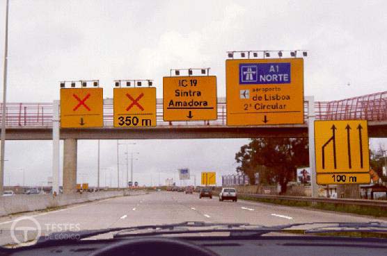 Pergunta IMT: A via de trânsito em que circulo termina: