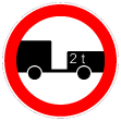 C3O - Trânsito proibido a veículos com reboque de dois ou mais eixos