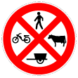 C4E - Trânsito proibido a peões, a animais e a veículos que não sejam automóveis ou motociclos