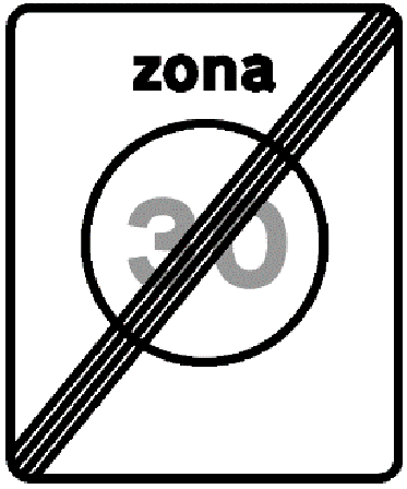 G10 - Fim de zona 30km/h